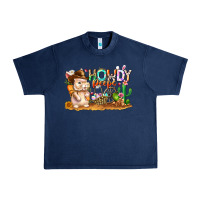 Navy Easter Howdy Peeps Bunny Urban Heavy Tee - CowhideDigitalArt