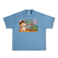 Pebble Blue Easter Howdy Peeps Bunny Urban Heavy Tee - CowhideDigitalArt