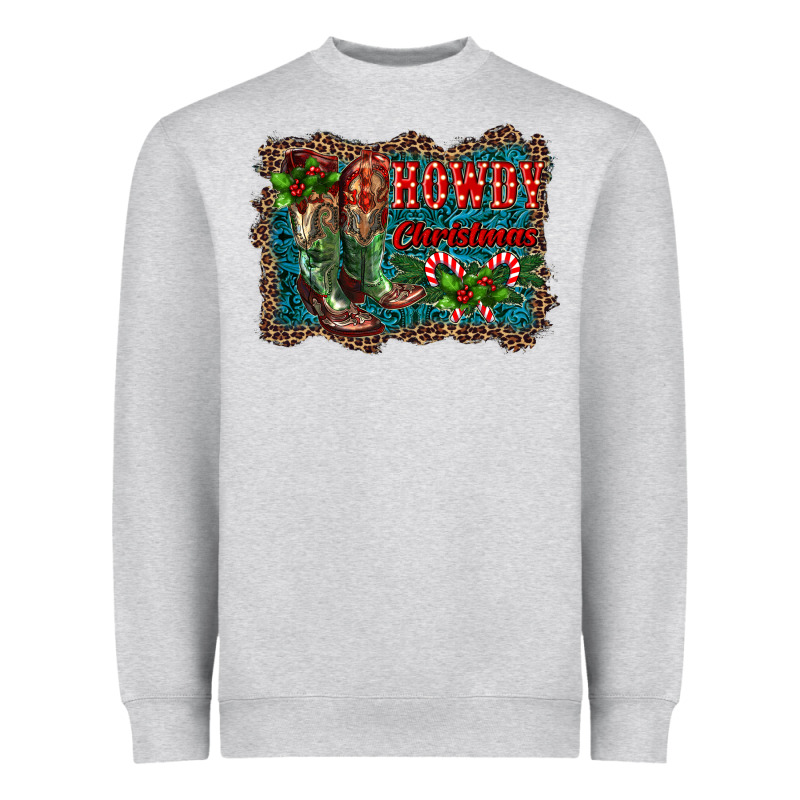 Howdy Christmas Boots Heavyweight Sweatshirt by RanaPortraitStore | Teevron