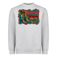 Heather Grey howdy christmas boots Heavyweight Sweatshirt - RanaPortraitStore