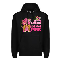 Black in october we wear pink gnome Premium Hoodie - BarkalooDesign