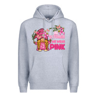 Heather Grey in october we wear pink gnome Premium Hoodie - BarkalooDesign