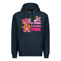 Navy in october we wear pink gnome Premium Hoodie - BarkalooDesign