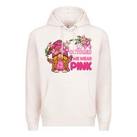 Pale Pink in october we wear pink gnome Premium Hoodie - BarkalooDesign