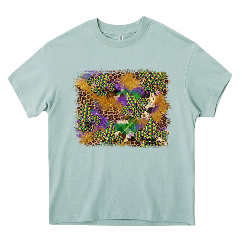 Mardi Gras Plaid Purple Glitter Background Heavy Core Tee by FaDigitalArtStudio | Teevron