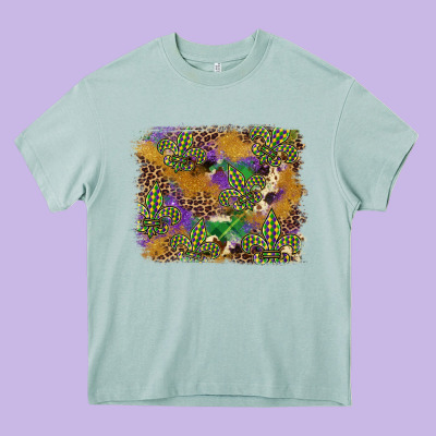 Mardi Gras Plaid Purple Glitter Background Heavy Core Tee Designed By Fadigitalartstudio
