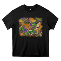 Black mardi gras plaid purple glitter background Heavy Core Tee - FaDigitalArtStudio
