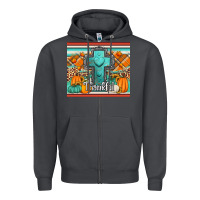 Smoke fall thankfull cross Zipper Hoodie - Jasminsmagicworld