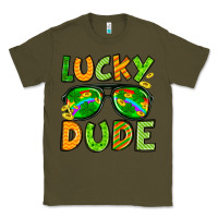 Army Green St. Patrick's Lucky dude Classic Tee - OliviaCreatesArt