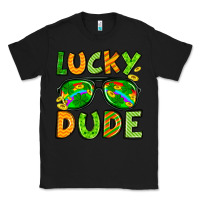 Black St. Patrick's Lucky dude Classic Tee - OliviaCreatesArt