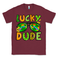 Burgundy St. Patrick's Lucky dude Classic Tee - OliviaCreatesArt