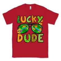 Red St. Patrick's Lucky dude Classic Tee - OliviaCreatesArt