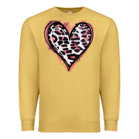 Antique Gold Leopard Glitter Heart Premium Sweatshirt - Jasminsmagicworld