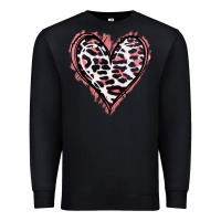 Black Leopard Glitter Heart Premium Sweatshirt - Jasminsmagicworld