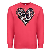 Cardinal Leopard Glitter Heart Premium Sweatshirt - Jasminsmagicworld