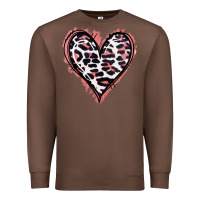 Chestnut Leopard Glitter Heart Premium Sweatshirt - Jasminsmagicworld