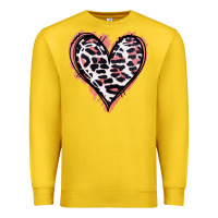Lemon Leopard Glitter Heart Premium Sweatshirt - Jasminsmagicworld