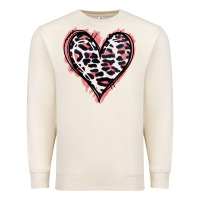 Sandshell Leopard Glitter Heart Premium Sweatshirt - Jasminsmagicworld