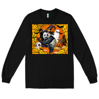 Black panda halloween Long Sleeve Tee - LillyAllenDesigns