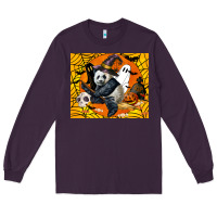 Plum panda halloween Long Sleeve Tee - LillyAllenDesigns
