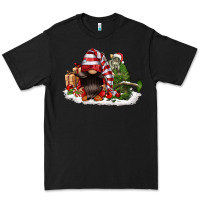 Black christmas gnome and tree Premium Tee - FaDigitalArtStudio