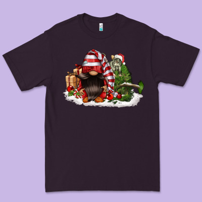 Christmas Gnome And Tree Premium Tee Designed By Fadigitalartstudio