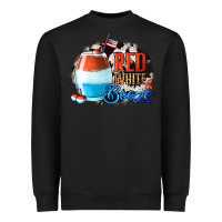 Black Red White  Booze With Cowhide Background Heavyweight Sweatshirt - Jasminsmagicworld