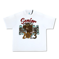 White Senior Mom 2023 Urban Heavy Tee - CowhideDigitalArt