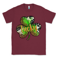 Burgundy st. patricks day lucky shamrock Classic Tee - BarkalooDesign