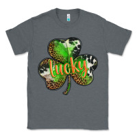 Charcoal Heather st. patricks day lucky shamrock Classic Tee - BarkalooDesign