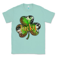 Seafoam st. patricks day lucky shamrock Classic Tee - BarkalooDesign
