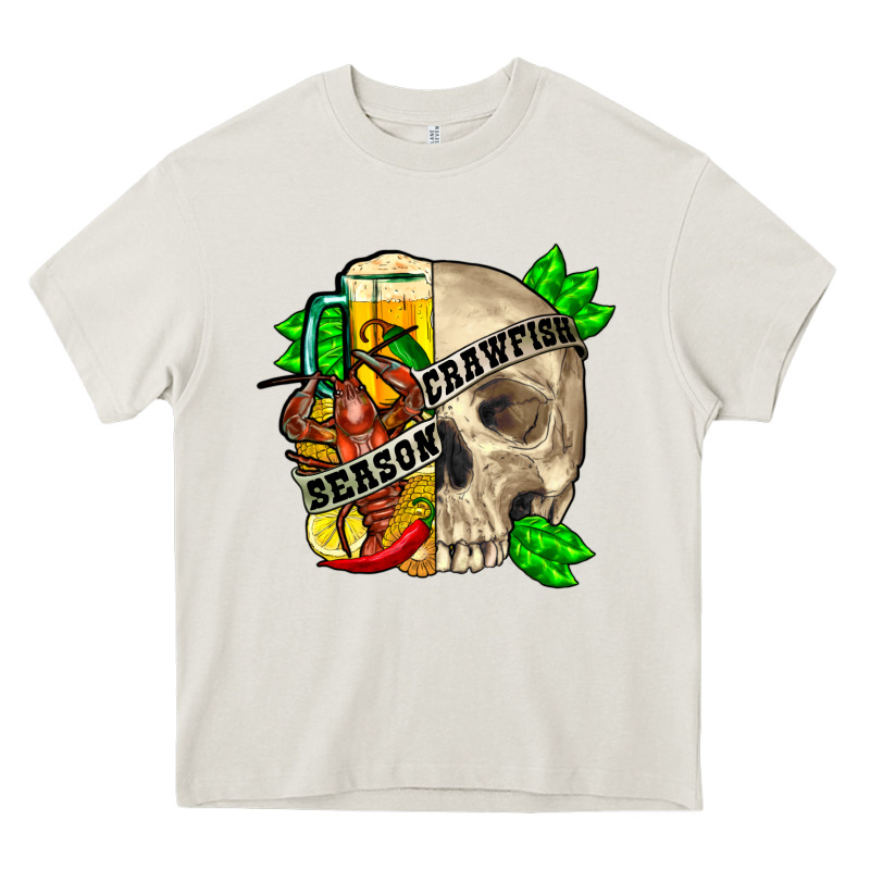 Skull Crawfish Season Heavy Core Tee by FaDigitalArtStudio | Teevron