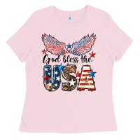 Western God Bless The Usa 4th Of July Ladies Tee | Teevron