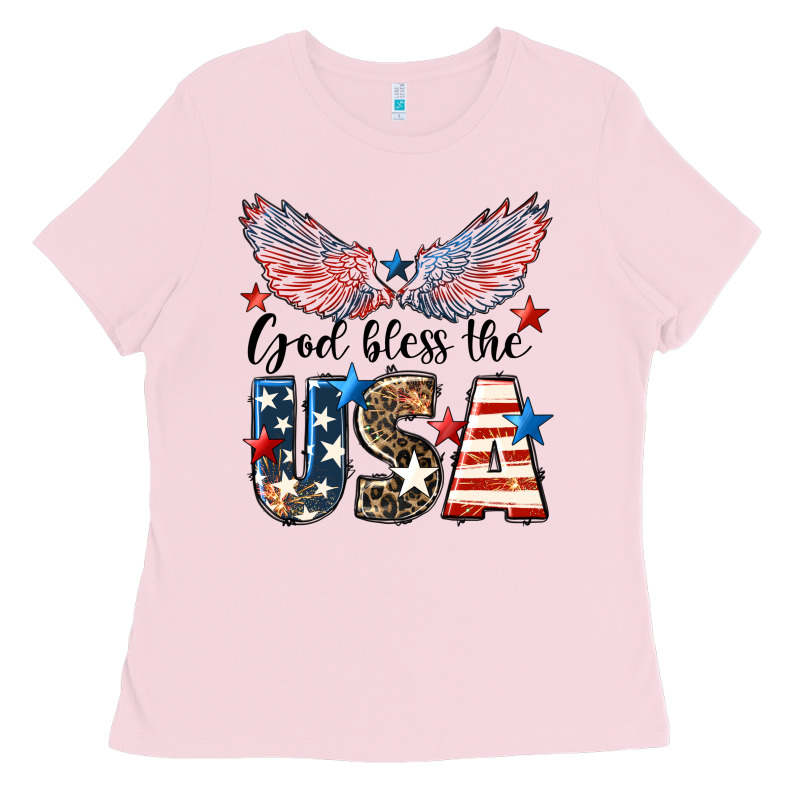 Western God Bless The Usa 4th Of July Ladies Tee by LillyAllenDesigns | Teevron