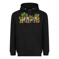 Black Cactus Cowhide Sunflower Mama and Mini Set Heavyweight Hoodie - Jasminsmagicworld