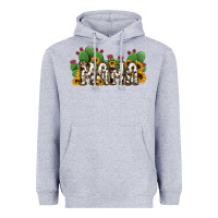 Heather Grey Cactus Cowhide Sunflower Mama and Mini Set Heavyweight Hoodie - Jasminsmagicworld
