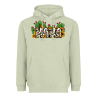 Matcha Cactus Cowhide Sunflower Mama and Mini Set Heavyweight Hoodie - Jasminsmagicworld