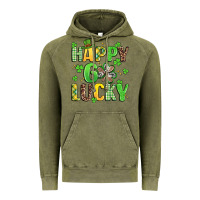 Vintage Olive happy go lucky Vintage Hoodie - Artiststas