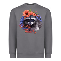 Storm Classy But A Little Thrashy Racoon With Flowers Heavyweight Sweatshirt - Jasminsmagicworld