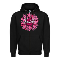 Black faith breast cancer awareness sunflower Zipper Hoodie - Jasminsmagicworld