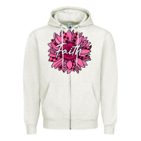Faith Breast Cancer Awareness Sunflower Zipper Hoodie | Teevron