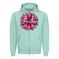 Seafoam faith breast cancer awareness sunflower Zipper Hoodie - Jasminsmagicworld