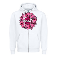 White faith breast cancer awareness sunflower Zipper Hoodie - Jasminsmagicworld