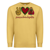 Antique Gold Peace Love Lupita Premium Sweatshirt - Jasminsmagicworld