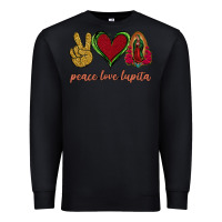 Black Peace Love Lupita Premium Sweatshirt - Jasminsmagicworld