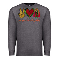Charcoal Heather Peace Love Lupita Premium Sweatshirt - Jasminsmagicworld