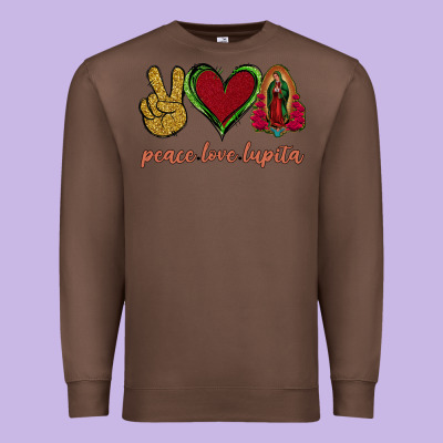Peace Love Lupita Premium Sweatshirt Designed By Jasminsmagicworld