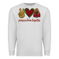 Dove Grey Peace Love Lupita Premium Sweatshirt - Jasminsmagicworld