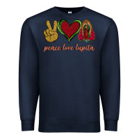 Navy Peace Love Lupita Premium Sweatshirt - Jasminsmagicworld