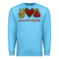 Ocean Blue Peace Love Lupita Premium Sweatshirt - Jasminsmagicworld